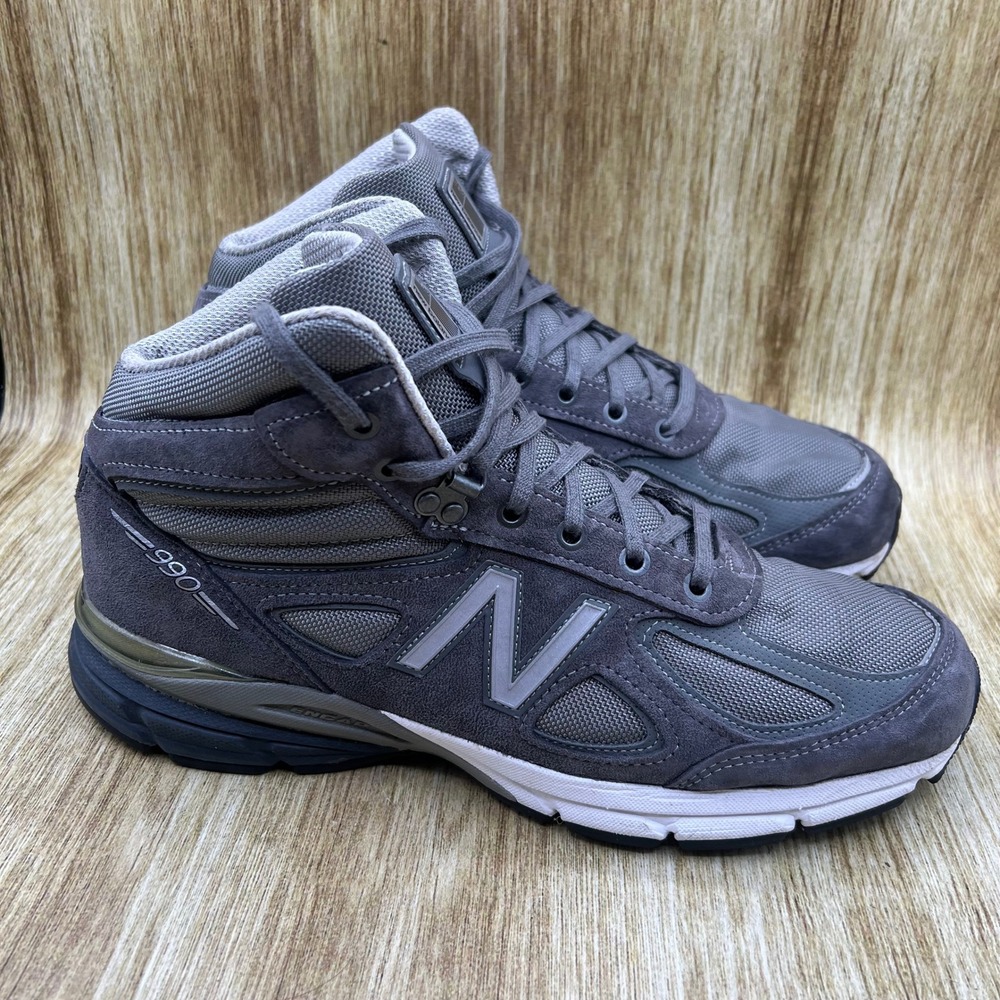 New Balance 990v4 Mid Sneaker Boots Mens Size 11 Grey Suede Made in USA MO990GR4